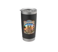 Barcelone Souvenir/Barcelone Gobelet isotherme en acier inoxydable double paroi