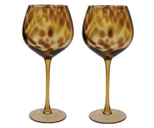 BarCraft Set de 2 Verres à Gin dans Un Coffret Cadeau, Motif Écailles de Tortue, Fabrication Artisanale à la Main, 550 ML