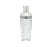 BarCraft Shaker à Cocktails en Verre avec Recettes Graduées Imprimées, 700 ML
