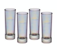 Barcraft Verres à Shooter Rainbow-Pearl Iridescent, Verre, Multicolore, 3,9 X 3,9 X 10,4 cm