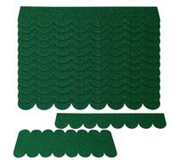 Bardeau de Toit Auto-Adhésifs 53pcs Bardeau Toit en Goudron Imperméabilité | Mini Bardeaux pour un Nichoir à Oiseaux Clapiers Niches et Boîtes Aux lettres (Vert)