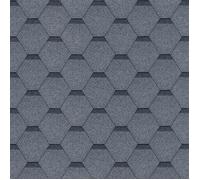 Bardeaux bitumineux Hexagonal Rock Timbela H-GREY couleur gris - bitume toiture 3 m2