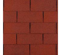 Bardeaux bitumineux TRIO T-RED, couleur rouge - bitume toiture