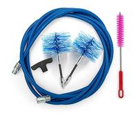 BARETTO Flex | Kit de ramonage poêle à granulés | Conduit de fumée Ø 80 + 100 mm | Longueur 3 m | 2 hérissons articulés | Raccord M12