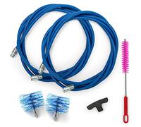 BARETTO | Kit de ramonage poêle à granulés | Conduit de fumée Ø 80 + 100 mm | Longueur 6 m | 2 hérissons en Nylon | Raccord M12