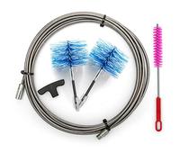 BARETTO Pro | Kit de ramonage poêle à granulés | Conduit de fumée Ø 80 + 100 mm | Longueur 9 m Premium | 2 hérissons articulés | Raccord M12