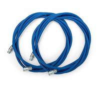 BARETTO | Rallonge pour ramonage de poêle à pellets | Longueur 6 m (2x3 m) Acier revêtu Bleu Flexible | Accessoire pour Conduit de fumée avec Coudes