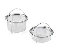Barfeery Cuisine Vapeur Portable Multifonctionnel en Acier Inoxydable Nouilles Frites Panier de Vidange Grille de Cuisson à la Vapeur
