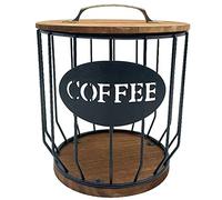 Barfeery Panier de Rangement Creux pour Capsules de Café, Support Organisateur de Dosettes de Café de Fruits pour Home Cafe Hotel Noir