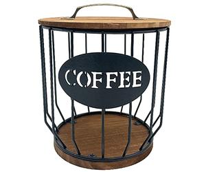 Barfeery Panier de Rangement Creux pour Capsules de Café, Support Organisateur de Dosettes de Café de Fruits pour Home Cafe Hotel Noir