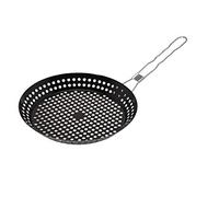 BARGAIN4ALL Poêle à frire - Antiadhésive - Poêle barbecue - avec poignée amovible - 30,5 cm - Poêle à griller en acier inoxydable