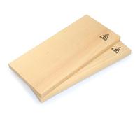 Bargen Lot de 2 planches à fumage - Bois de hêtre - Planches de rechange pour planche à saumon flamme Bargen de 32 cm - Sans support en acier inoxydable