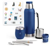 BARGRIN Kit mat argentin - Ampoule mate argentine, yerba mat, bleu