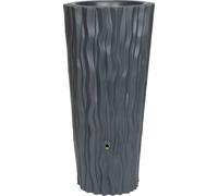 Baril d'eau de pluie anthracite ALANA 160 litres plantable