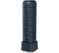 Baril d'eau de pluie anthracite standard rond 110 L avec socle et robinet