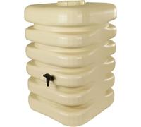 Baril d'eau de pluie - BELLI - Cubique - 350 litres - Beige - Polyéthylène - 60 x 60 x 120 cm