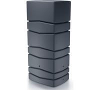 Baril d'eau de pluie rectangulaire NEPTUN 650 litres anthracite, robinet inclus
