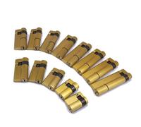 Barillet Porte D'EntréE 1 PCS Cylindre de verrouillage intelligent d'empreinte digitale, matériau cuivre avec 3KEYS, cylindre serrure demi-côlon à haute sécurité(50)