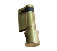 Barillet Porte D'EntréE Serrure de porte standard 45 mm tout en bronze, demi-cylindre, bouton verrouillage simple ouvert for salle bain