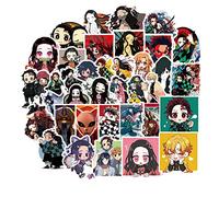 Barisc Lot de 50 autocollants de démon, autocollants pour ordinateur portable de dessin animé japonais, ordinateur PS4, cadeau pour enfants