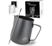 Barista Pot à lait 350 ml - Noir - Acier inoxydable - Stylo Latte Art inclus
