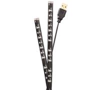 Barkan LED TV 2 X 50cm, blanc Bandeau LED, Ruban Lumineux, Ruban LED TV pour 13"-80" écrans/PC Moniteur, Alimenté par USB