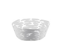"BARKET" CESTO REDONDO ACERO Y RESINA BLANCO 18cm