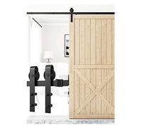 Barn coulissant de matériau portes bois en acier Système piste antique noir porte coulissante noire Piste rails, Glisse en douceur