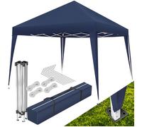 Barnum - TECTAKE - Tonnelle LINOSA pliable avec parois déperlantes et résistant UV, cordes, piquets et sac inclus, 3 x 3 m - Bleu