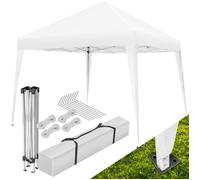 Barnum - TECTAKE - Tonnelle LINOSA pliable avec parois déperlantes et résistant UV, cordes, piquets et sac inclus, 3 x 3 m - Blanc