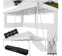 Barnum - TECTAKE - Tonnelle VIOLA en aluminium, pliante et réglable, avec 2 protections latérales, 6 x 3 m - Blanc