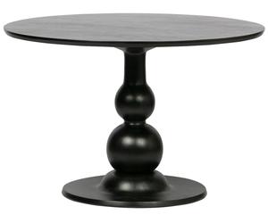 BAROC - Table de repas en bois de manguier noir D120 Noir