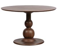 BAROC - Table de repas en bois finition noyer D120 Marron