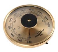 Baromètre à Cadran Inséré Réglable en Métal, Précision Haute | Mesure de Pression et Prévision Météo, Usage Bureau et Extérieur, Finition Or, Format Domestique