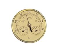 Baromètre Analogique 130mm avec Thermomètre et Hygromètre - Station Météo 3-en-1 Gold