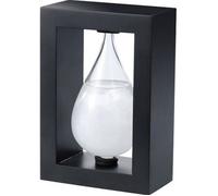 Baromètre - CARLO MILANO - Modèle 14 cm - Verre soufflé - Bois noir laqué - Prévisions météo