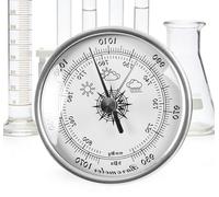 Baromètre - Mesure de la pression atmosphérique - Instrument météorologique - Prévisions météorologiques - Affichage mécanique de précision - Diamètre : 7 cm - Couleur argentée