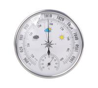 Baromètre précis à double fonction, thermomètre, design compact, parfait pour les voyageurs et les amateurs de météo, baromètre mécanique de haute précision et thermomètre en métal, construction en