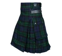 BaronHong Kilt utilitaire tartan pour homme avec sangles et grandes poches cargo, personnalisable, XL