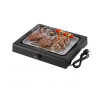 Baroni Home Barbecue électrique de table 2400 W, grill électrique avec thermostat réglable, bac à eau et grille en métal, dimensions 55 x 40 x 10 cm