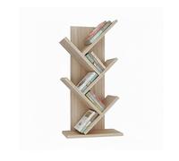 Baroni Home Bibliothèque en Forme d'arbre, Peu encombrant, à 4 étagères, étagère Verticale à Poser au Sol, pour Salon, Bureau et Chambre d'enfant, 18 x 30 x 60 cm, Naturelle