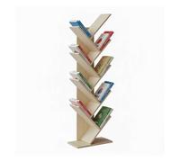 Baroni Home Bibliothèque en Forme d'arbre, Peu encombrant, à 8 étagères, étagère Verticale à Poser au Sol, pour Salon, Bureau et Chambre à Coucher, 20 x 40 x 127 cm, Naturelle