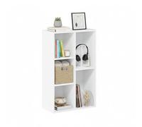 Baroni Home Bibliothèque Modulable en Cubes, Étagère Modulaire Blanche à 5 Compartiments, Meuble Multifonctionnel pour Salon, Chambre et Entrée, Design Moderne, Montage Simple, 24x50x80cm