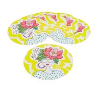 Baroni Home Lot de 6 Sets de Table américains en PVC Coloré, Nappe de Table en Plastique Ronde, Antidérapant Imperméable et Facile à Laver, 38X38 cm, Fille d’Eux