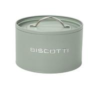 Baroni Home Porte à Biscuit en Métal, Design Moderne pour Table et Cuisine, Ligne Sauge, Récipient Hermétique pour Biscuits 21,5x21,5x12 cm