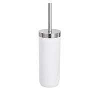 Baroni Home Porte Brosse WC en Plastique, Support de Brosse pour Toilettes Design Moderne, Brosse de WC Originale, Hygiénique, Antibactérien, 12x12x34 cm, Blanc