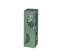 Baroni Home Porte-parapluie design moderne porte-parapluies en métal avec mandala 2 crochets et bac d'égouttoir amovible 16 x 16 x 49 cm Vert