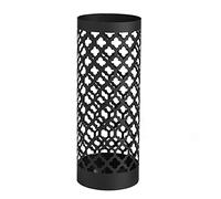 Baroni Home Porte Parapluie en métal en Style Ajouré Classique, Porteparapluies avec crochets et bac d'égouttement Amovible, Noir, 49x19x19 cm