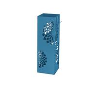 Baroni Home - Porte-parapluies au design moderne en métal bleu avec mandala, 2 crochets et bac d’égouttement amovible, 16 x 16 x 49 cm