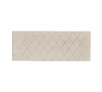 Baroni Home Tête de lit rembourrée en velours beige, structure MDF, double crochet acier, hauteur réglable, montage mural facile, design élégant et confortable, 142 x 55 cm